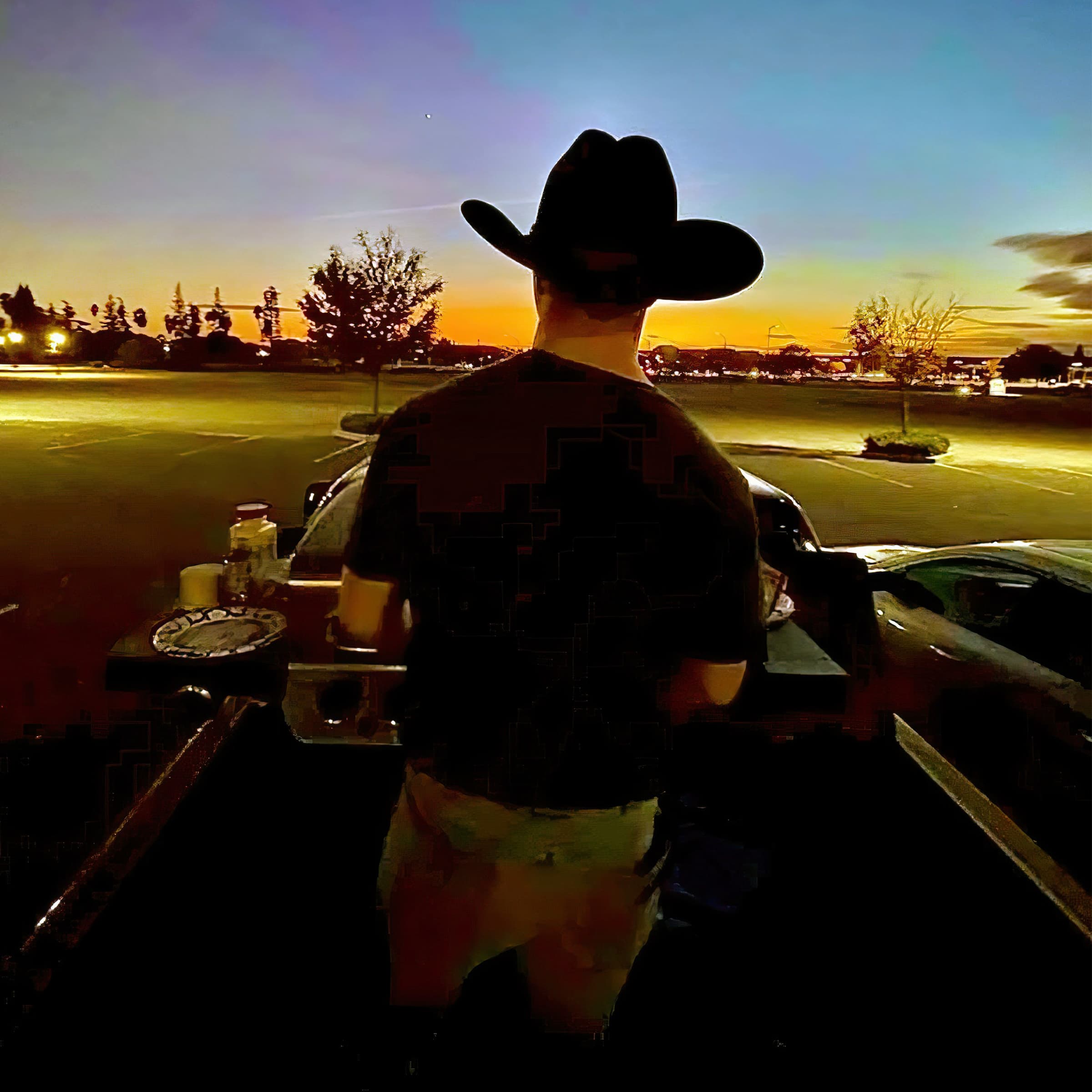 Caleb and a Parking Lot BBQ