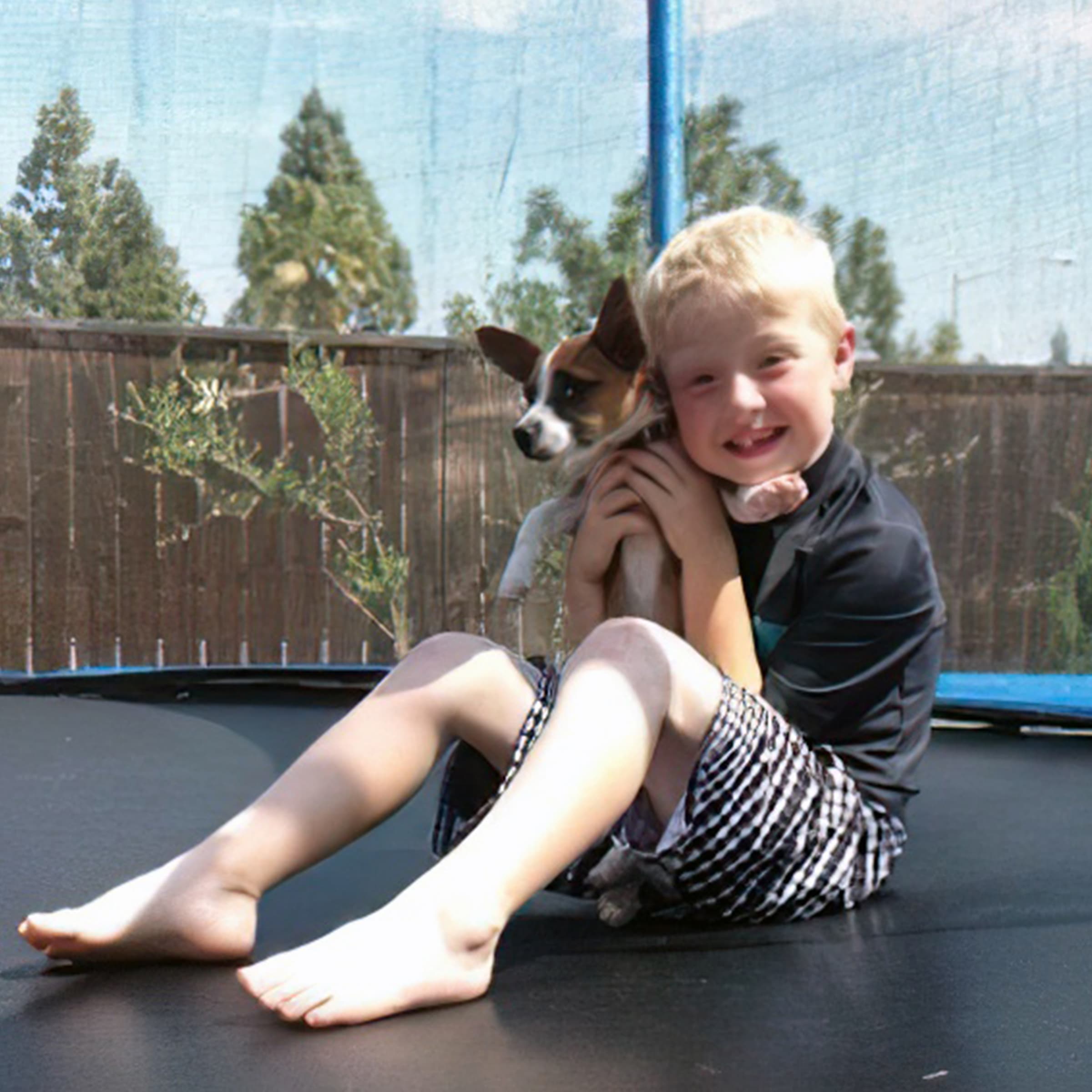 Caleb loved his dog Buster